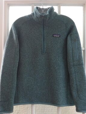 Patagonia 1/4 Zip Up Better Sweater Nouveau Green Top